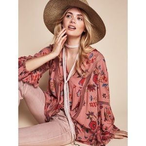 Free People Just The Two Of Us Floral Tunic